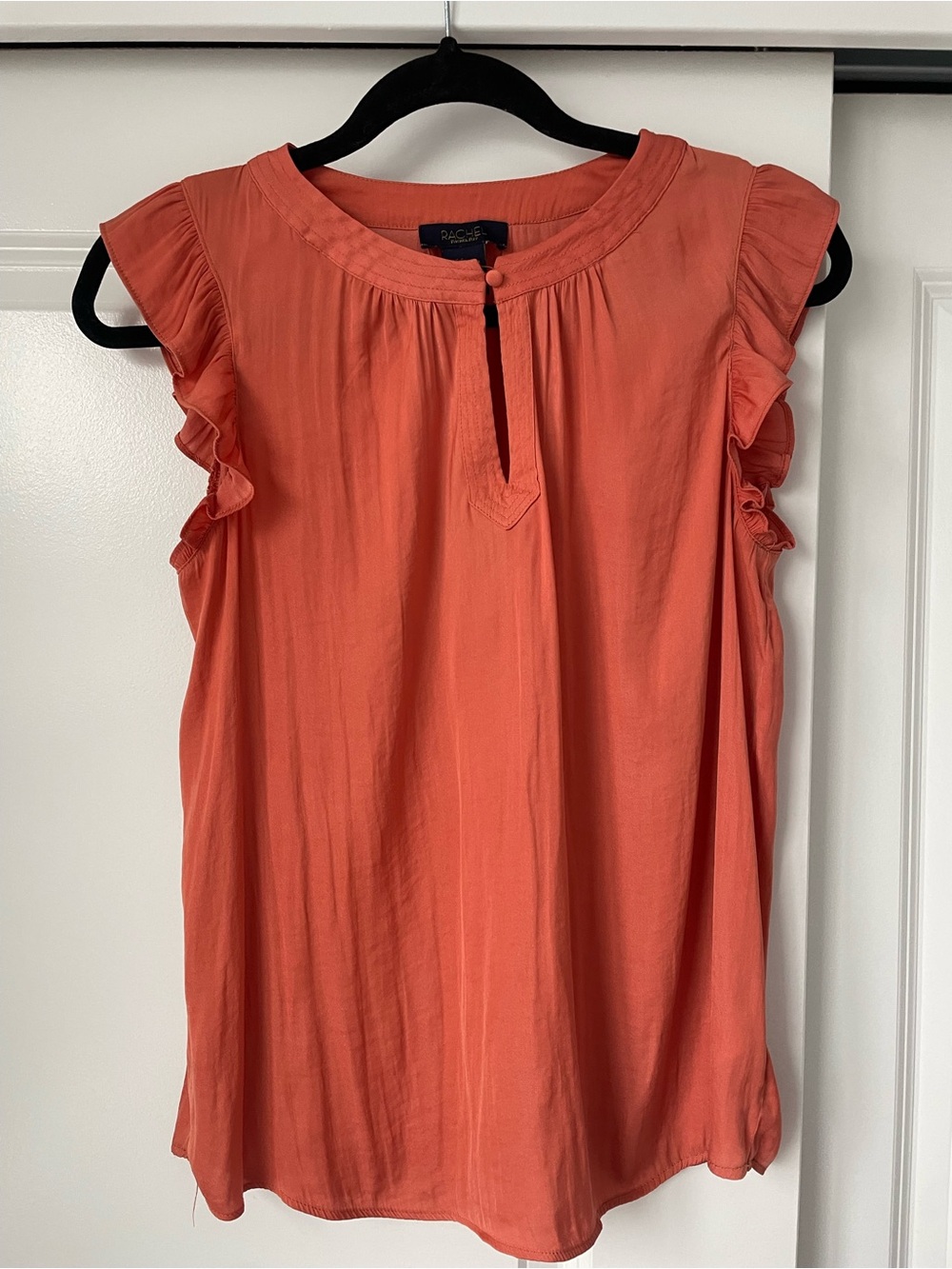 LAST CHANCE‼️ RACHEL Rachel Roy Coral Ruffle-Sleeve Keyhole Camisole